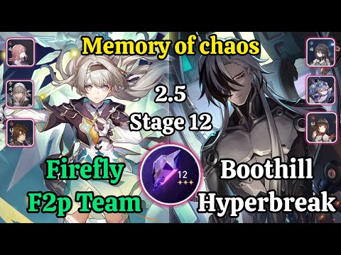 E0S0 Firefly f2p Team & E0S0 Boothill Hyperbreak Memory of chaos stage 12 Clear / HSR