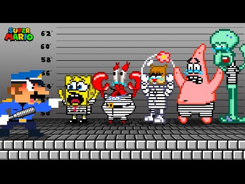 Mario Locked Team SPONGEBOB in Mario's Prison | Game Animation