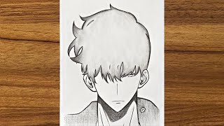 How to draw SUNG JIN WOO from SOLO LEVELING | How to draw anime step by step | Drawing for beginners