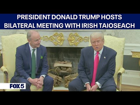 President Donald Trump Bilateral Meeting with Ireland Taoiseach Micheal Martin