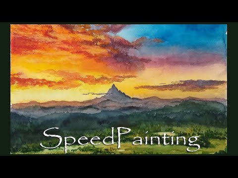 Watercolor Painting: Erebor | Speedpainting