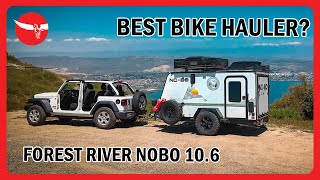 Forest River NoBo 10.6 FULL OWNERS REVIEW! Motorcycle & Bicycle Transport Trailer & Off Road Camper