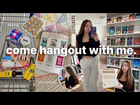 hangout with me ⭐️📚 book unhaul, baking, reading journal tour & cutting my hair!