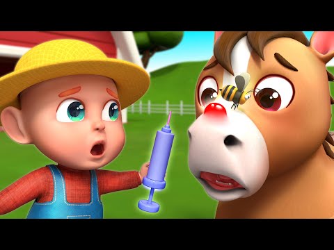 Baby Farm Animals Got a Boo Boo | Old MacDonald + More | Rosoo Nursery Rhymes & Kids Songs