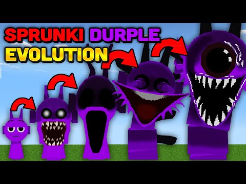 Minecraft But I Evolve SPRUNKI DURPLE PURPLE PHASE 0-9