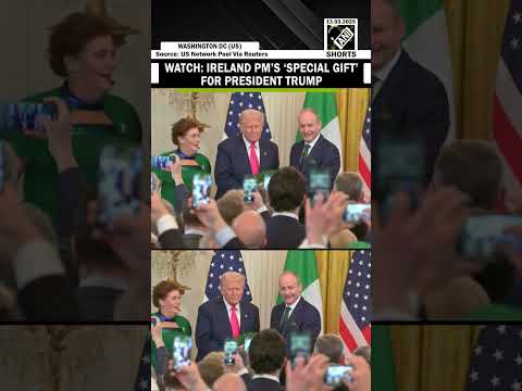 Watch: Ireland PM Micheal Martin presents US President Trump with traditional bowl of shamrock