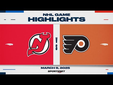 NHL Highlights | Devils vs. Flyers - March 9, 2025