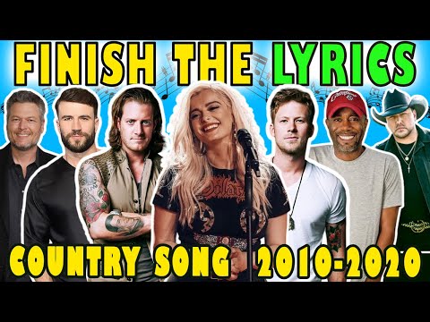 Finish The Lyrics Country Songs From 2010 Till 2020 |  Country Music Quiz 🎶 | Lyrics Challenge 🤠