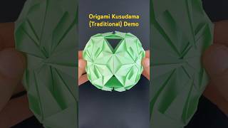 Origami Kusudama (Traditional) || Demo #origami #origamiart #origamicraft #origamipaper #shorts