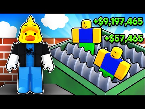 I Built MAX LEVEL Factory to Crush Noobs and Made INFINITE CASH in Roblox!