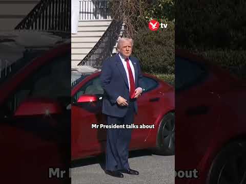 Trump buys a Tesla from Elon Musk #trump #elonmusk