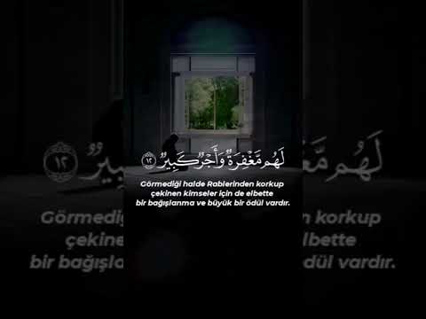 (إِنَّ الَّذِينَ يَخْشَوْنَ رَبَّهُم بِالْغَيْبِ لَهُم مَّغْفِرَةٌ وَأَجْرٌ كَبِيرٌ)