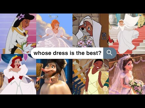 ranking EVERY animated disney wedding dress 💒💍😘