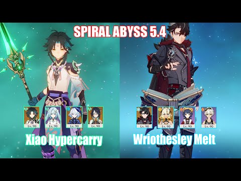 C0 Xiao Hypercarry & C0 Wriothesley Melt | Spiral Abyss 5.4 | Genshin Impact