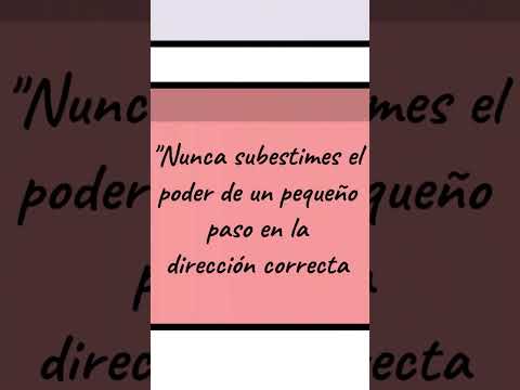 Las Pequeñas acciones crean GRANDES CAMBIOS