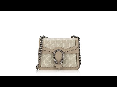 Gucci GG Supreme Calfskin Dionysus Mini Shoulder Bag Beige Mystic White Oat