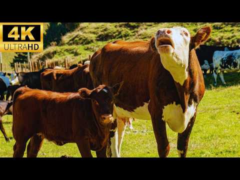 4K RELAXING FARM ANIMALS VIDEO | RELAXING FARM ANIMAL SOUNDS