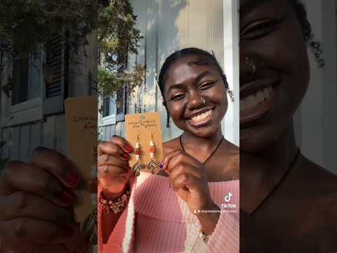 Tropical Bloom Earrings!🧡🌺| Jewelry Collection| Destiny Ari’e #crystals #jewelry