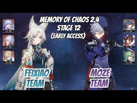 Feixiao FUA Team & Moze x Yunli Memory of Chaos Stage 12 3 Stars | HSR 2.5 EARLY ACCESS