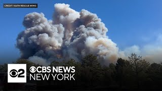 Brush fires spread across Long Island's East End