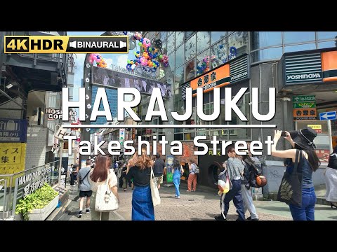 [4K/HDR]Walking down Takeshita Street in Harajuku - Subtitles in Multiple Languages