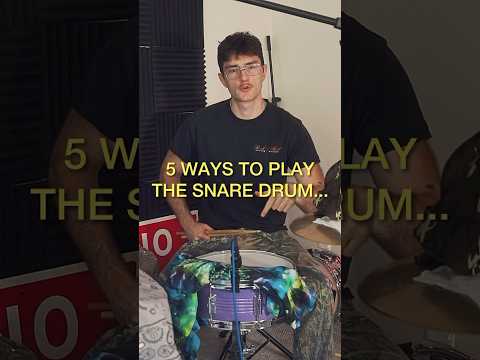 5 ways to play the snare drum… #drums #drummer #drumtips #drumtechnique #snaredrum #drumming