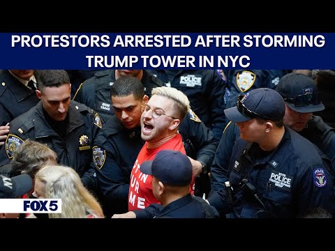 Protesters arrested inside Trump Tower in NYC