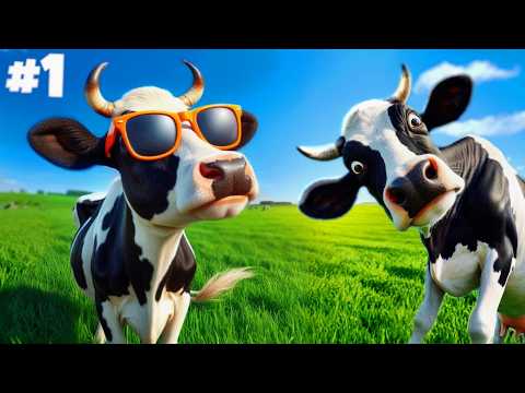 FUNNY COW DANCE FOR 8 MINUTES | Cow Song & Cow Videos 2024 | Cow music | funny dancing cow | gaiya