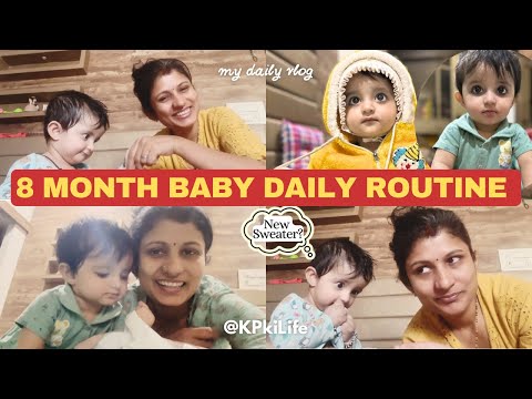 Realistic Daily Routine of my 8 months old Baby | Baby Routine | Anayka ने Handshake करना सीखा 😍🧿