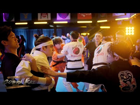 Sekai Taikai Semi-Final Brawl Scene (Part 1/6) [4K UHD] | Cobra Kai Season 6 | ClipsVerse