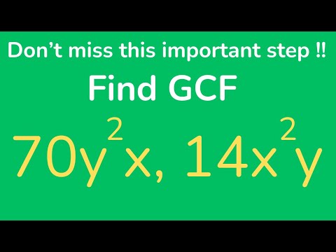 Find GCF with Variables and Exponents