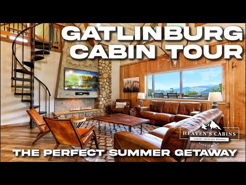 GATLINBURG TN CABIN TOUR "Splashing Into Heaven" |INDOOR POOL, PANORAMIC VIEWS|