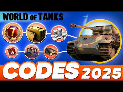 WOT Codes 🔥 Bonus Codes World of Tanks 2025 🔥 How to use Codes