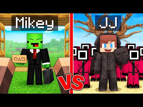 JJ and Mikey: SQUID GAME Job Survive Battle in Minecraft - Maizen