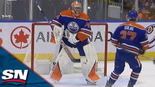 Johnny Gaudreau Can't Believe It As Stuart Skinner ROBS Him On The Breakaway