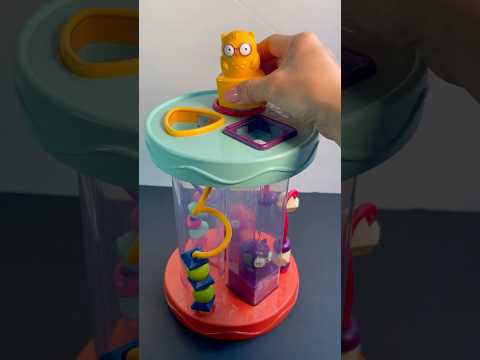 💛Yellow owl shape sorter fun sound effect #shorts #sort #owl