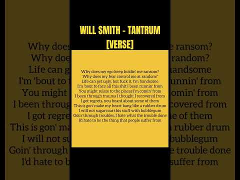 Will Smith - Tantrum (Verse)