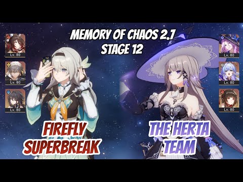 Firefly SuperBreak & The HertaTeam Memory of Chaos Stage 12 (3 Stars) | Honkai Star Rail