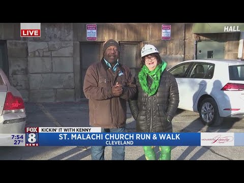 Kenny's prepping for St. Malachi Walk/Run