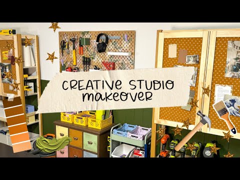 EXTREME GARAGE MAKEOVER! *actually functional* | dark garage to colorful workspace