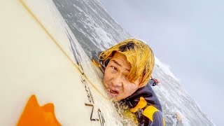 Surfing in Mikuni Sunset Beach