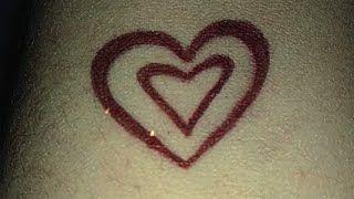 new trick heart tattoo idea❤️| heart drawing | Tattooed heart #shorts #viralvideo2022 #hearttouching