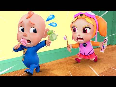 Let's Learn to Brush Your Teeth | Wheels On The Bus | Rosoo Nursery Rhymes & Kids Songs