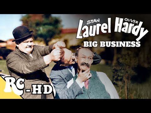 Big Business (1929) | Stan Laurel | Oliver Hardy | Classic Movie Restored In HD