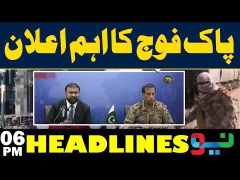 Jaffar Express Train Attack | DG ISPR Press Conference  | Headlines 06PM | Neo News