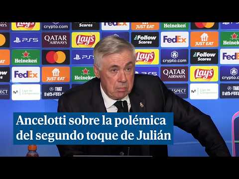 Ancelotti: "Me parece que Julián da con el pie izquierdo el segundo toque"