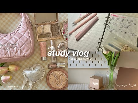 study vlog 🤍| lots of maths, study timelapses, makeup and selfcare  ft. flowerknows