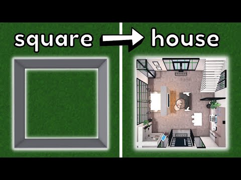 Building a SQUARE house in Bloxburg!