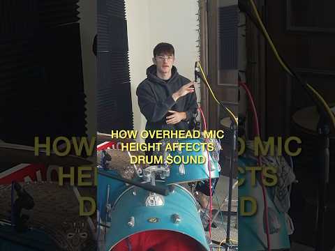 How overhead mic height affects drum sound… #drums #drummer #drumming #drumrecording #drumtips