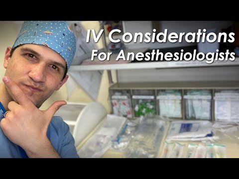 IV insertion considerations for anesthesiologists